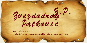 Zvezdodrag Patković vizit kartica